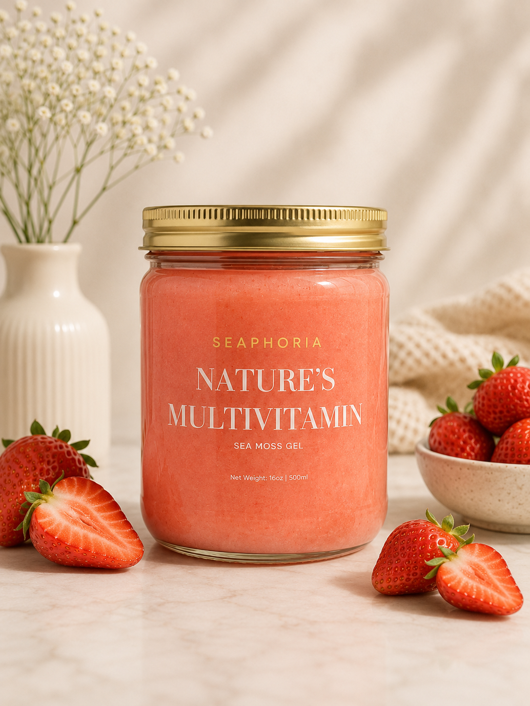 Strawberry Infused Sea Moss Gel